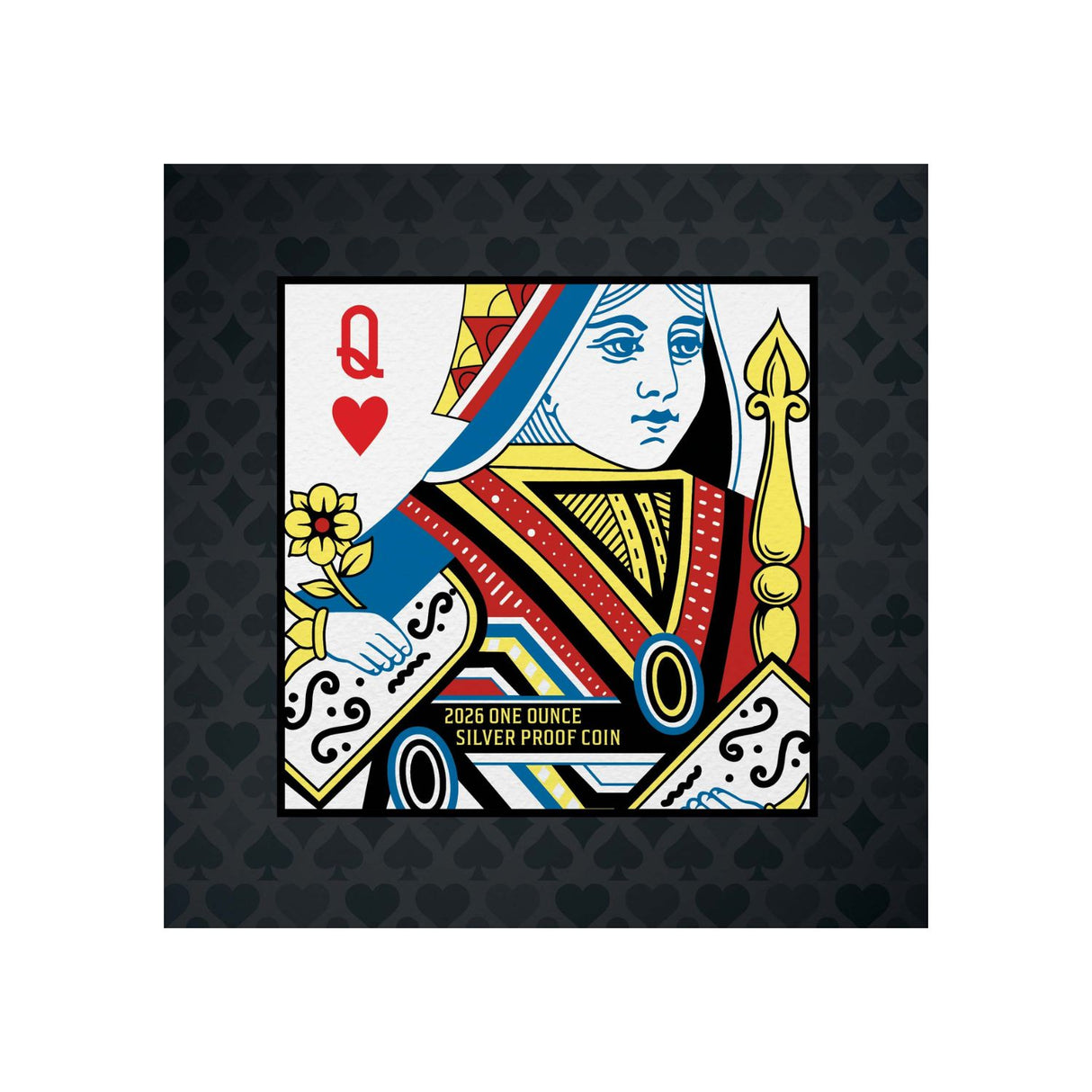 Queen of Hearts 2026 $1 1oz Silver Proof Coin