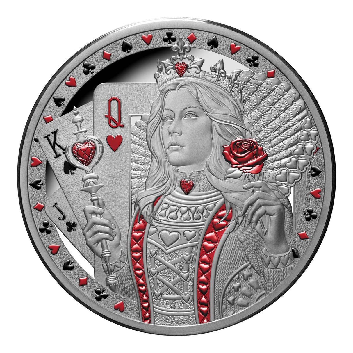 Queen of Hearts 2026 $1 1oz Silver Proof Coin