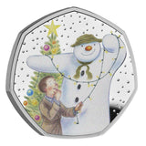 The Snowman 2025 50p Silver Proof Colour Coin