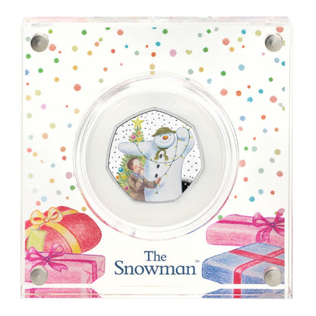 The Snowman 2025 50p Silver Proof Colour Coin