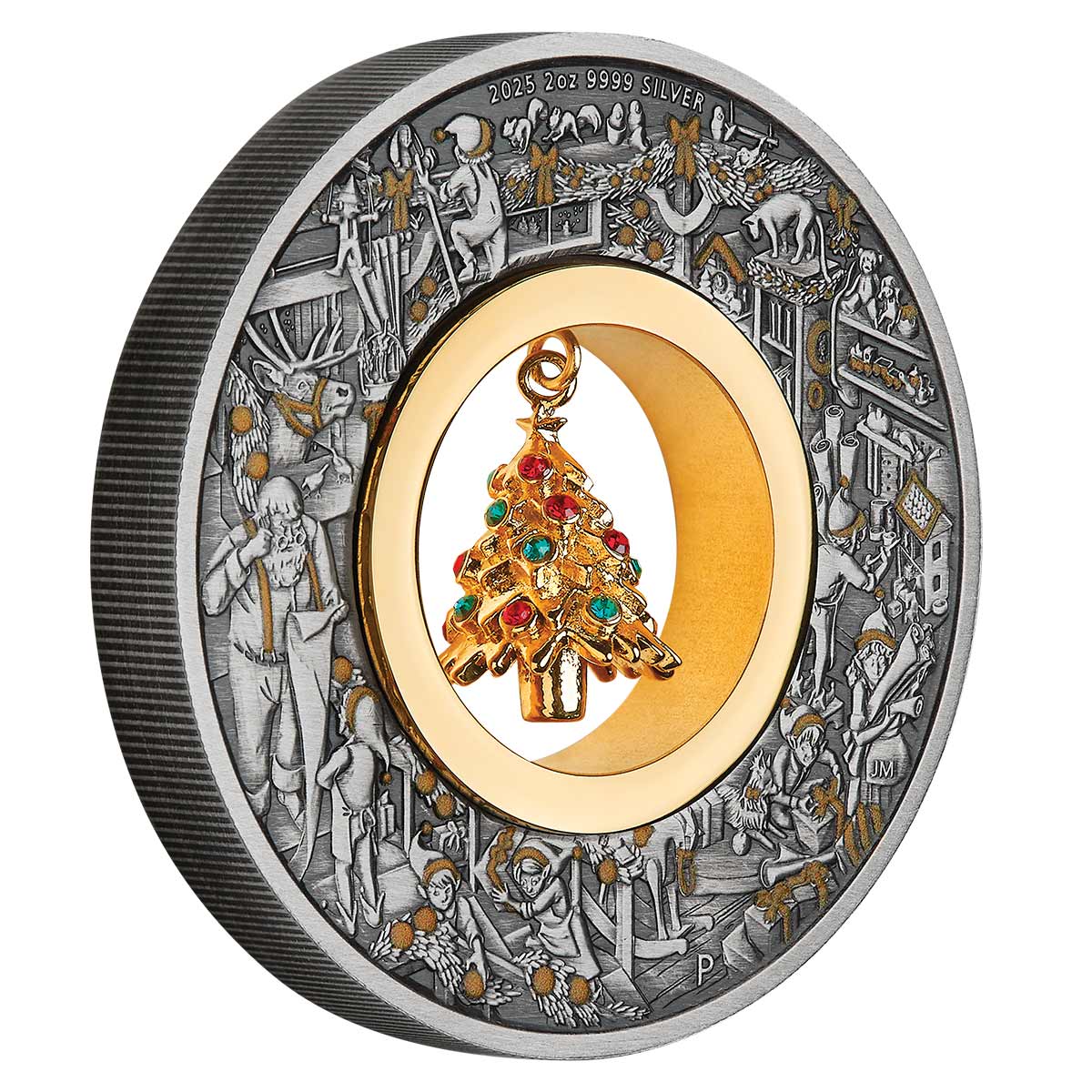 Australia Santa's Workshop 2025 $2 Christmas Tree 2oz Silver