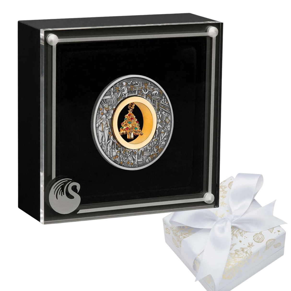 Australia Santa’s Workshop 2025 $2 Christmas Tree 2oz Silver Antique Coin