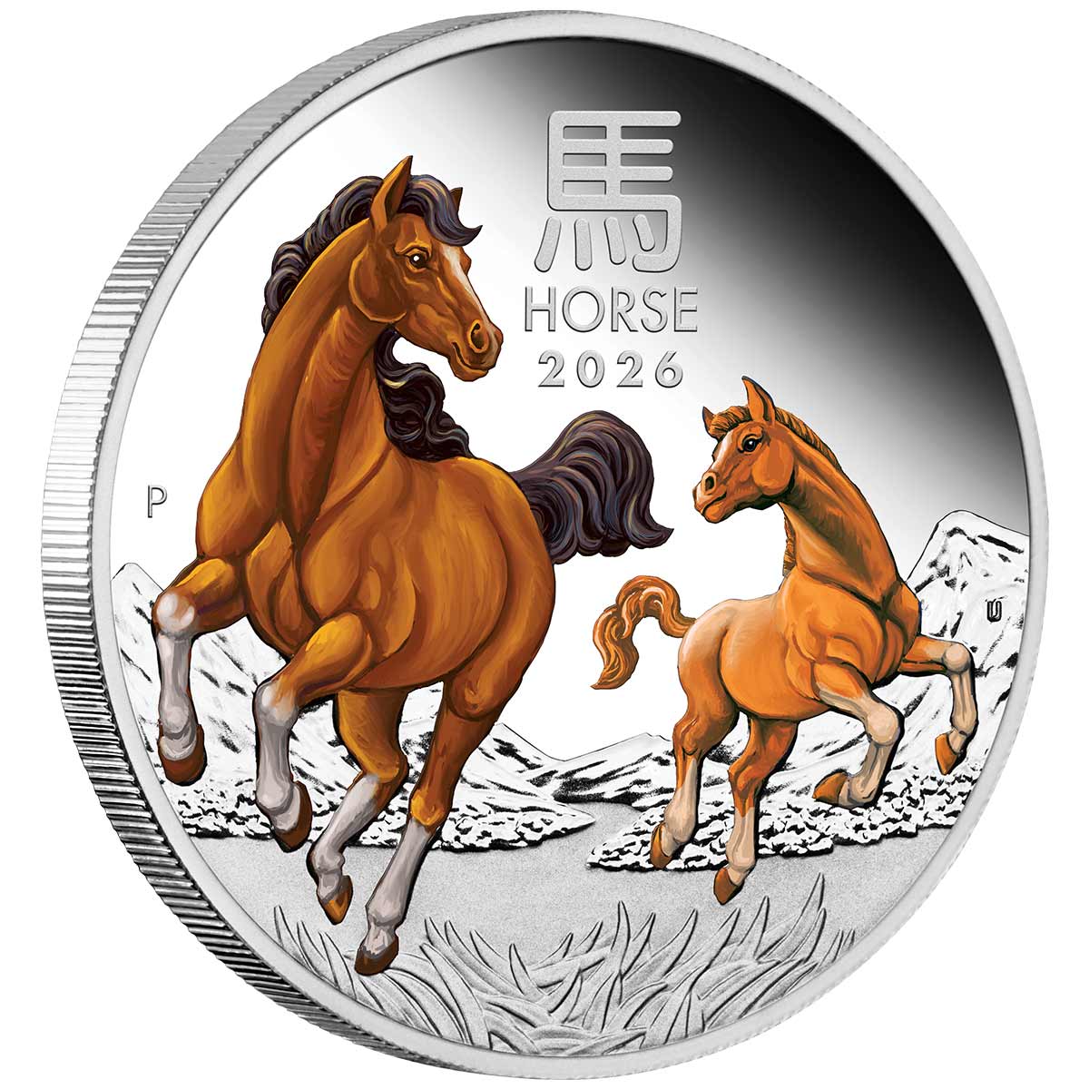 Australia Lunar Year of the Horse 2026 $1 Colour 1oz Silver Proof Coin