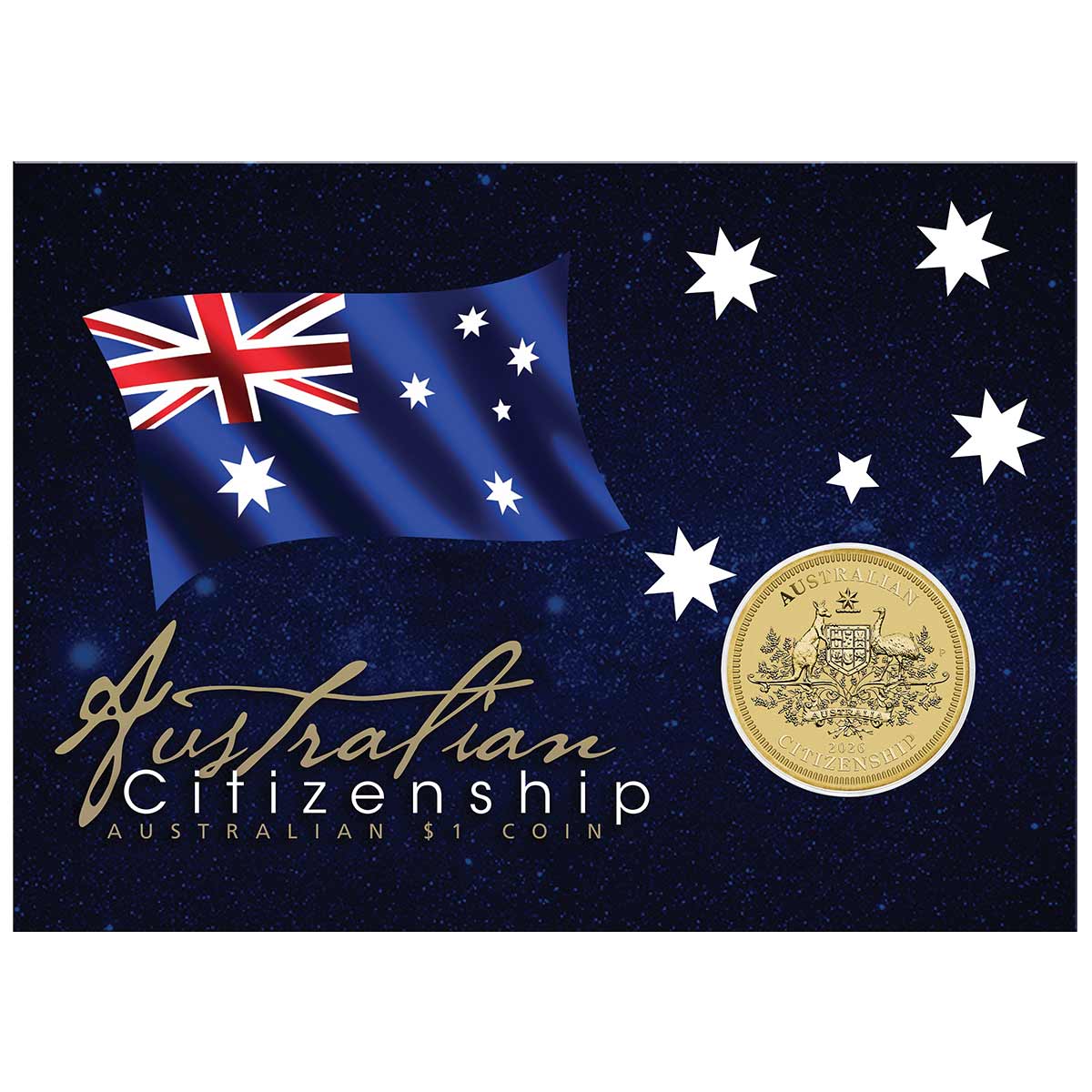 Australia Citizenship 2026 $1 Brilliant Uncirculated Coin