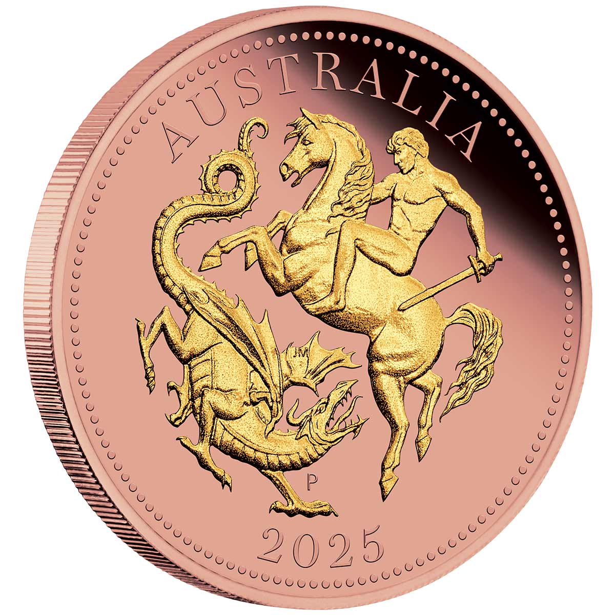 Australia 2025 Reverse Gold-plated Five Sovereign Gold Proof Coin