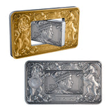 Elizabeth II & Charles III 2026 $5 Revolving Rectangle Gold-plated 2oz Silver Antique Coin