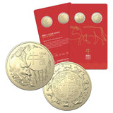 Australia Lunar Year of the Ox 2021 $1 Aluminium-Bronze Uncirculated 2-Coin Set