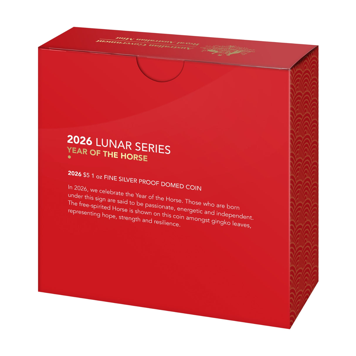 Australia Lunar Year of the Horse 2026 $5 Domed 1oz Silver Proof Coin