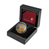 Lunar Year of the Goat 2027 $1 Gold-plated 1oz Silver Black Proof Coin
