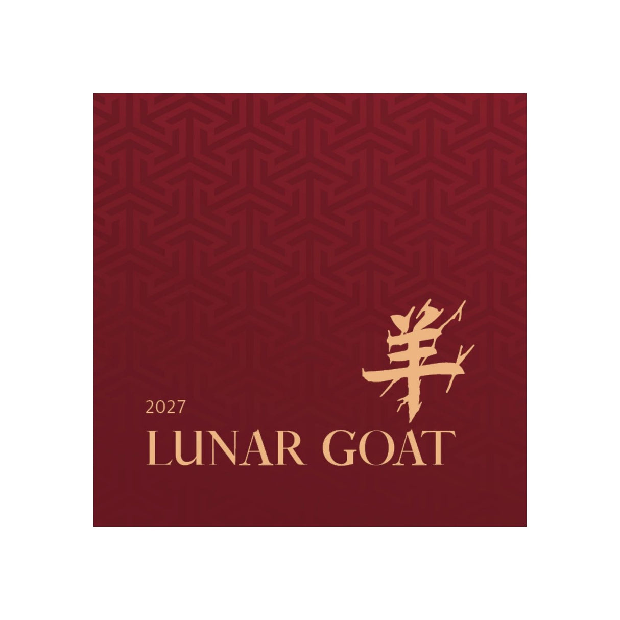 Lunar Year of the Goat 2027 $1 Gold-plated 1oz Silver Black Proof Coin