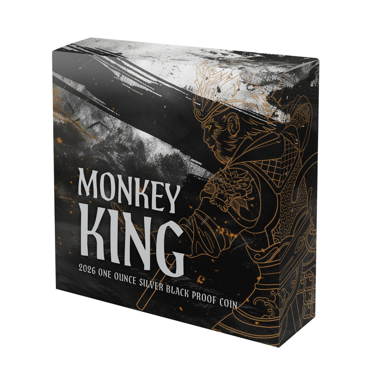 Monkey King 2026 $1 Gold-plated 1oz Silver Black Proof Coin