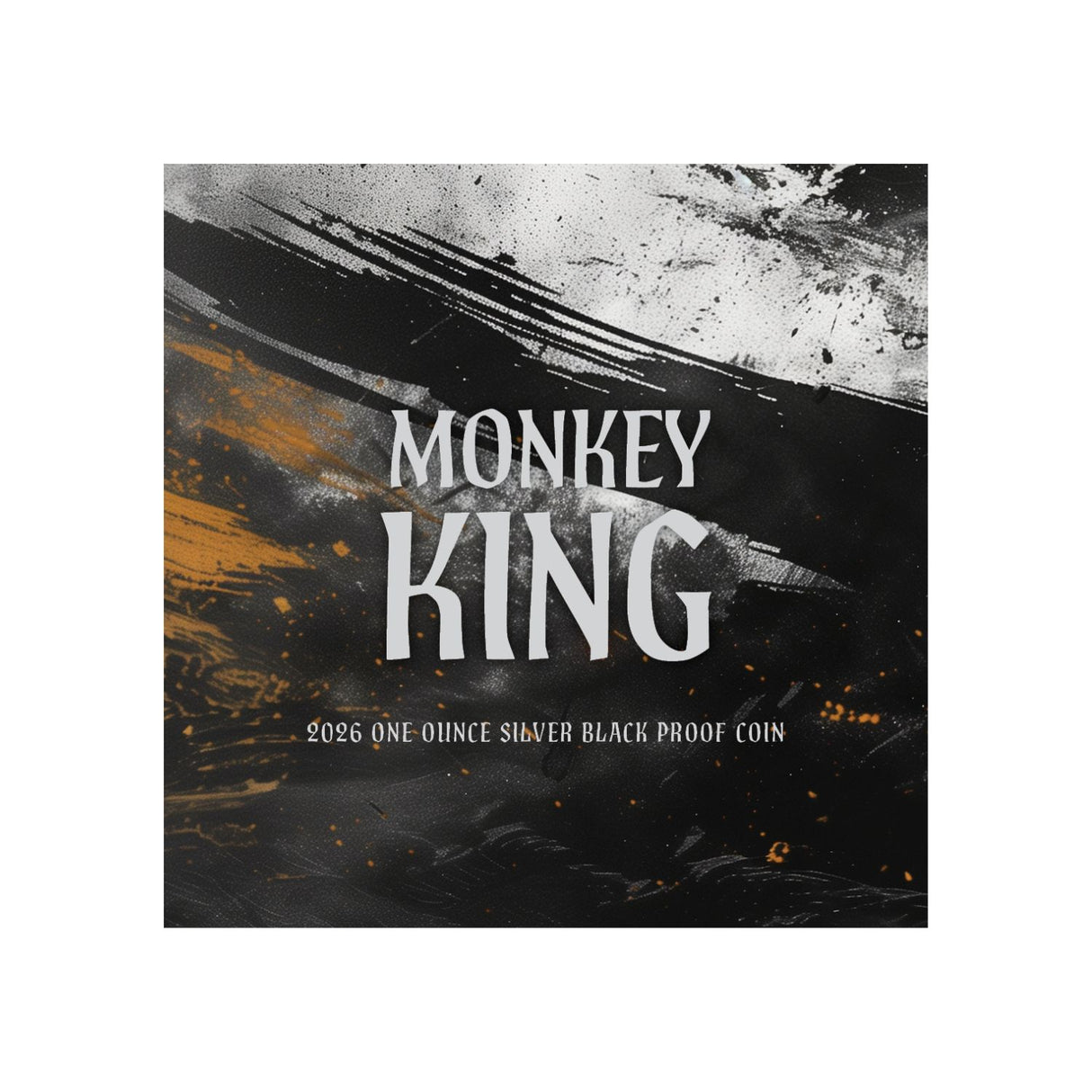 Monkey King 2026 $1 Gold-plated 1oz Silver Black Proof Coin