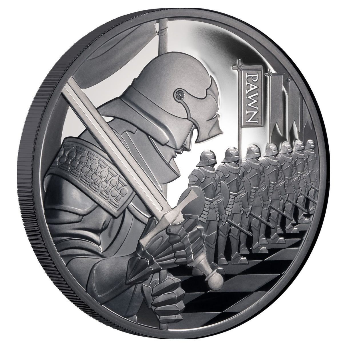 Chess Pawn 2026 $1 1oz Silver Black Proof Coin