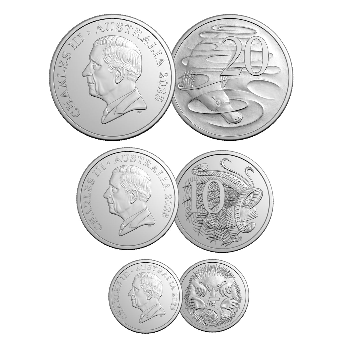 Australia King Charles III 2025 3-Coin Stamp & Coin Cover