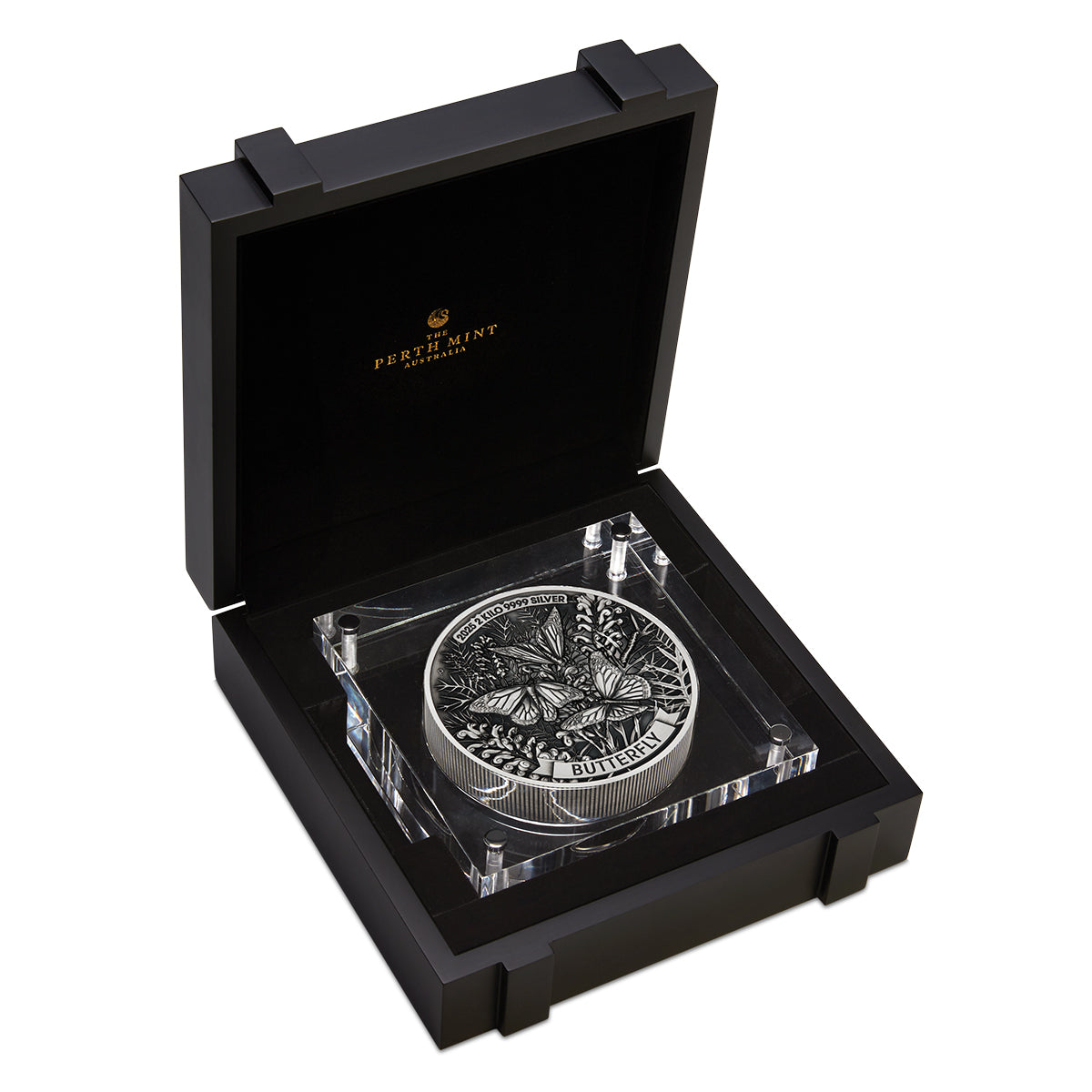 Australia Butterfly 2025 $60 2 Kilo Silver Antique Coin