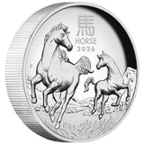 Australia Lunar Year of the Horse 2026 $1 High Relief 1oz Silver Proof Coin