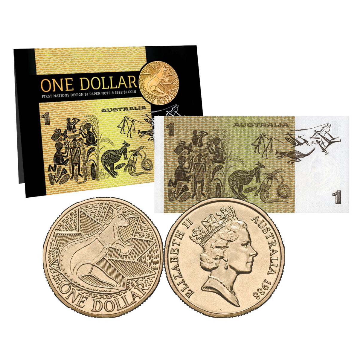 Australia First Nations $1 Uncirculated Note & Coin Pack