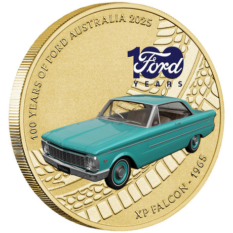 Australia 100 Years of Ford Australia - XP Falcon 2025 $1 Stamp & Coin Cover