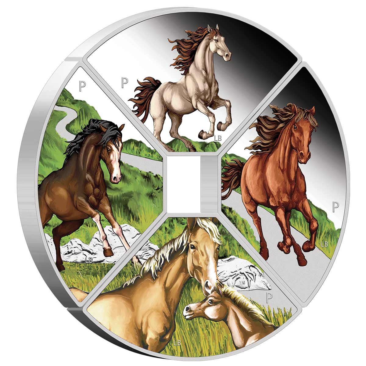 Year of the Horse Quadrant 2026 $1 Colour 1oz Silver Proof 4-Coin Set