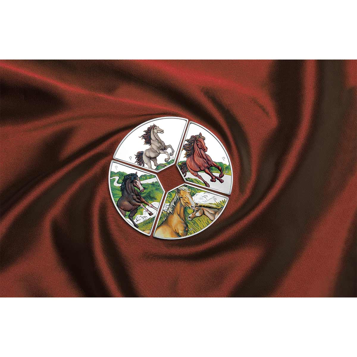 Year of the Horse Quadrant 2026 $1 Colour 1oz Silver Proof 4-Coin Set