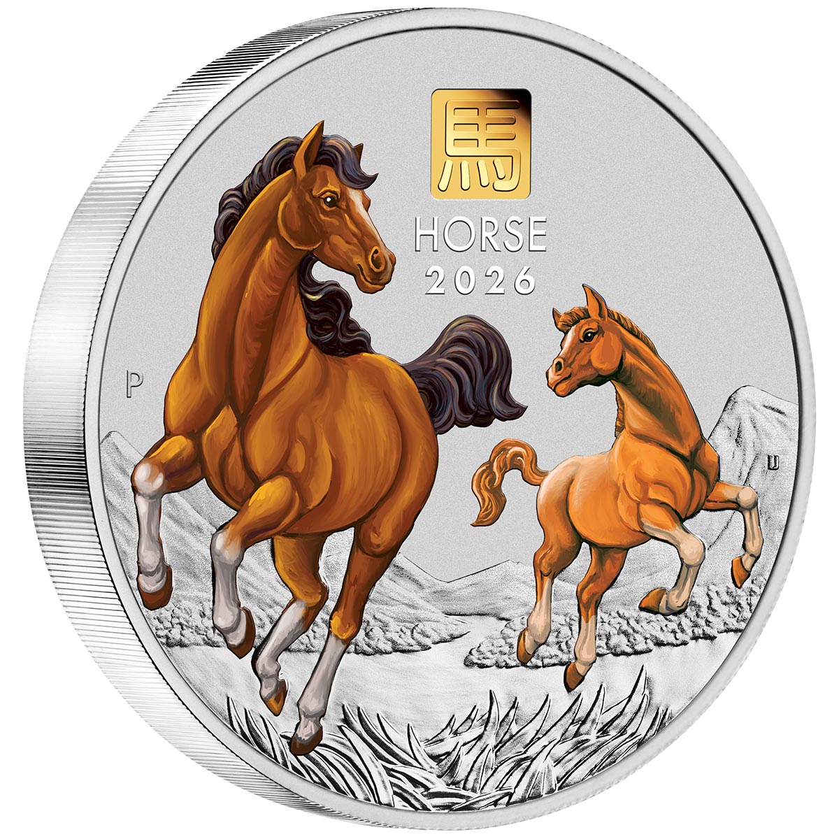 Australia Lunar Year of the Horse 2026 $30 Colour Gold Privymark Kilo Silver Uncirculated Coin