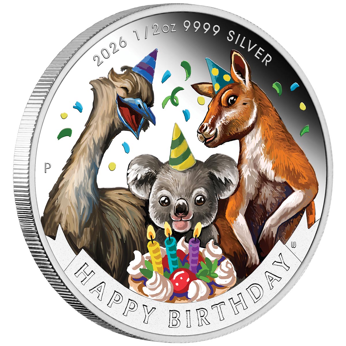 Australia Happy Birthday 2026 50c Colour 1/2oz Silver Proof Coin