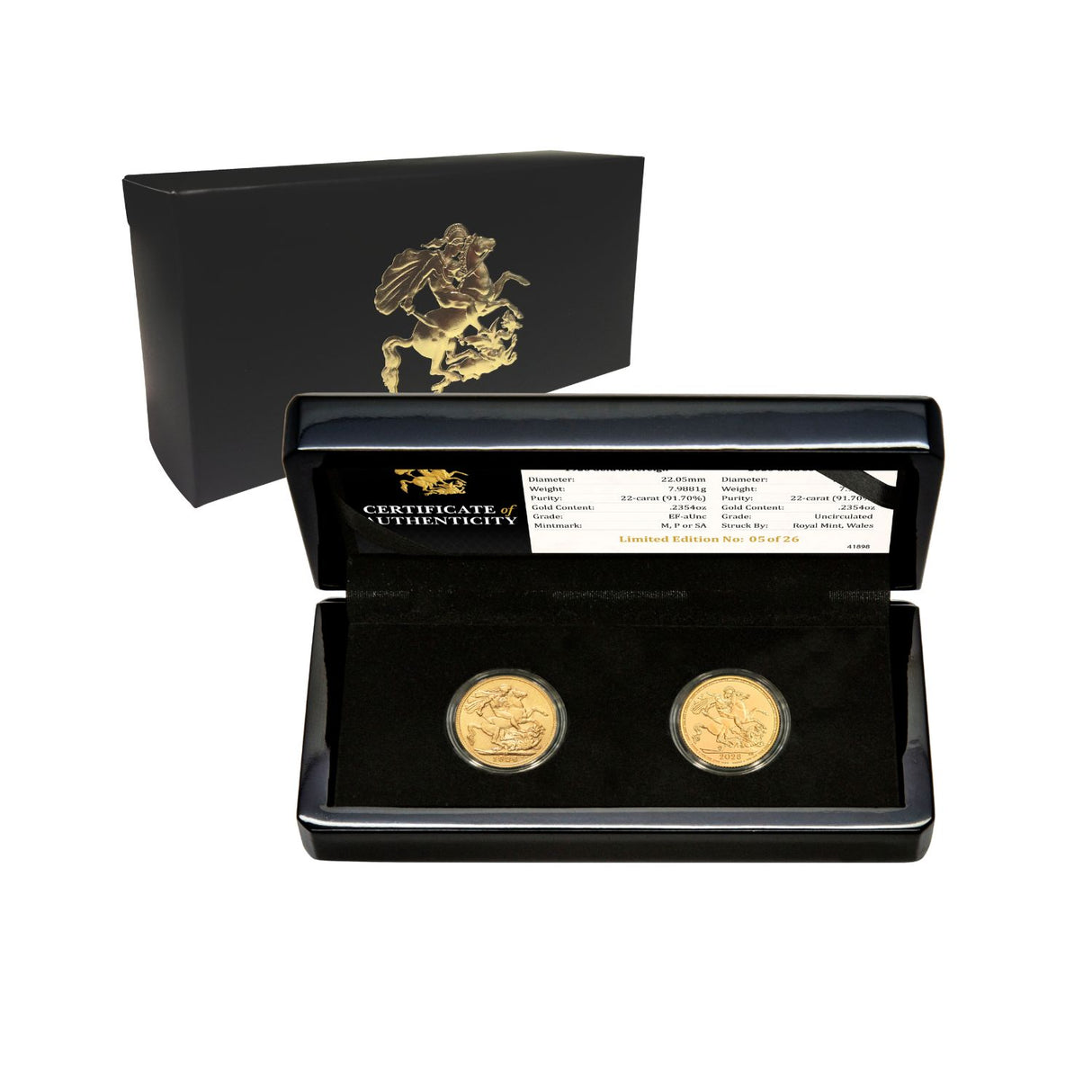 Centenary of the Birth of Queen Elizabeth II 1926-2026 Gold Sovereign Pair