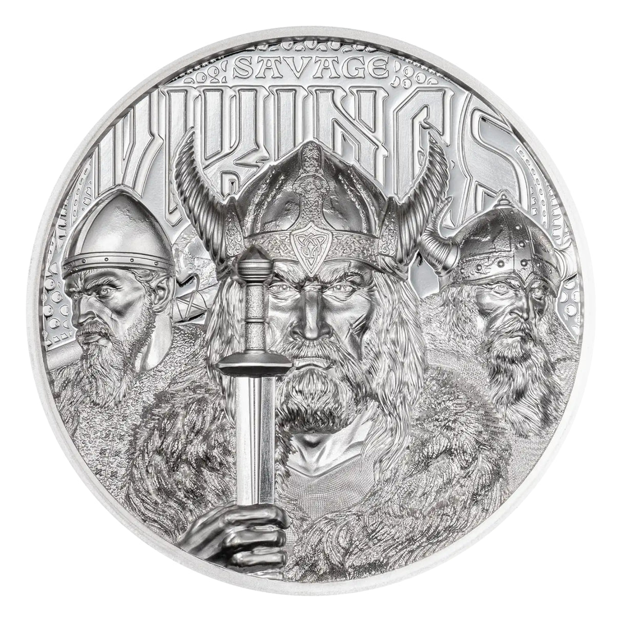 Savage Vikings 2026 $5 Ultra High Relief 1oz Silver Proof Coin