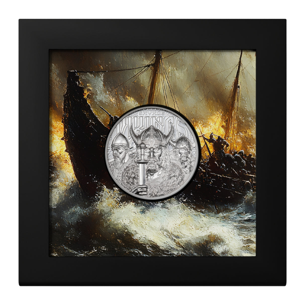 Savage Vikings 2026 $5 Ultra High Relief 1oz Silver Proof Coin