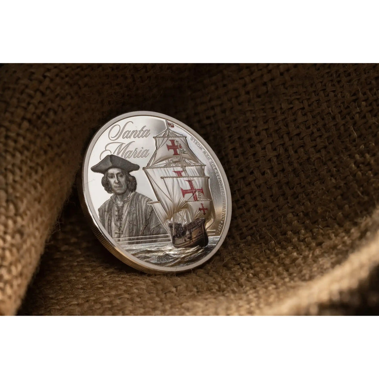 Legends of the Seas - Santa Maria 2026 $5 Ultra High Relief Colour 1oz Silver Proof Coin