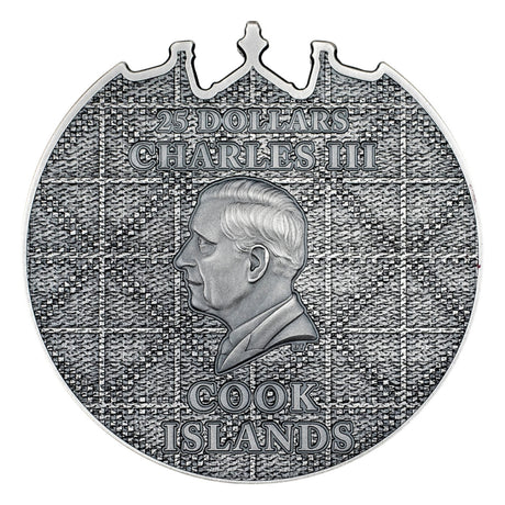 Petra Al-Khazneh 2025 $25 Ultra High Relief 5oz Silver Antique Coin