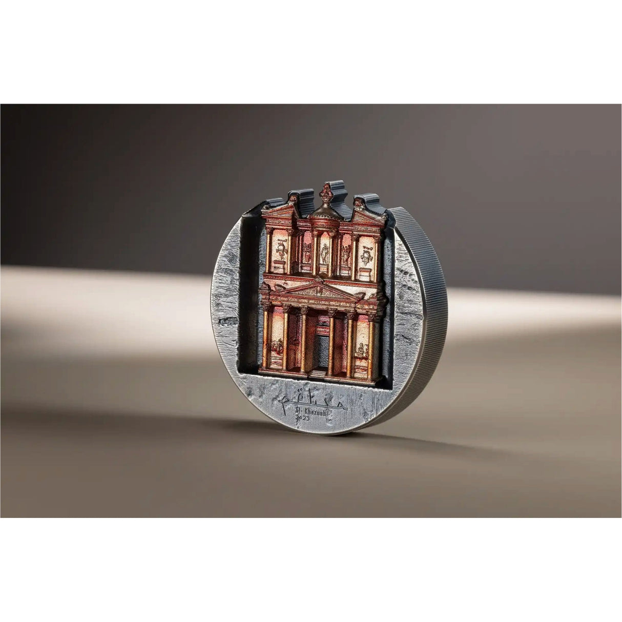 Petra Al-Khazneh 2025 $25 Ultra High Relief 5oz Silver Antique Coin