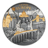 Hidden Treasure - Grande Europe 2025 $20 High Relief Gold-plated 3oz Silver Antique Coin