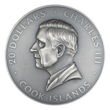 Hidden Treasure - Grande Europe 2025 $20 High Relief Gold-plated 3oz Silver Antique Coin