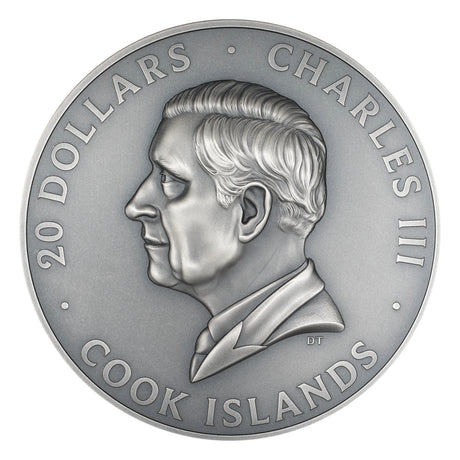 Hidden Treasure - Grande Europe 2025 $20 High Relief Gold-plated 3oz Silver Antique Coin