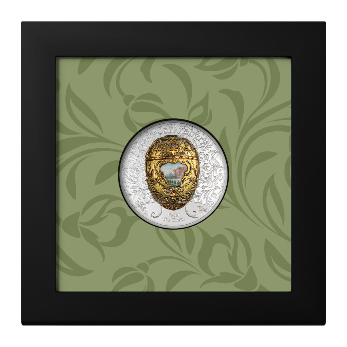 Peter the Great Fabergé Egg 2026 1000T Colour Gold-plated 2oz Silver Proof Coin
