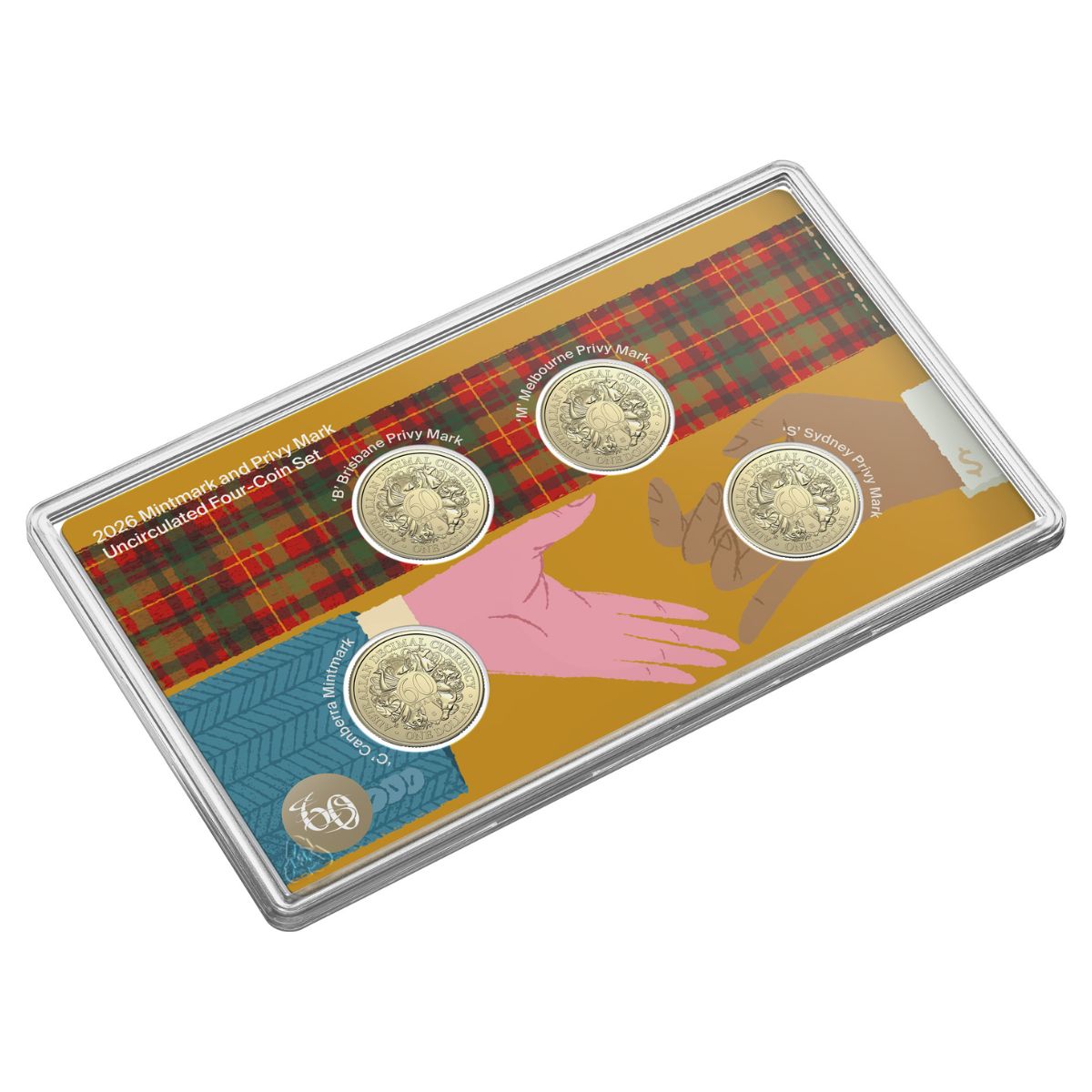 Australia 60th Anniversary of Decimal Currency 2026 $1 Mintmark & Privymark Uncirculated 4-Coin Set