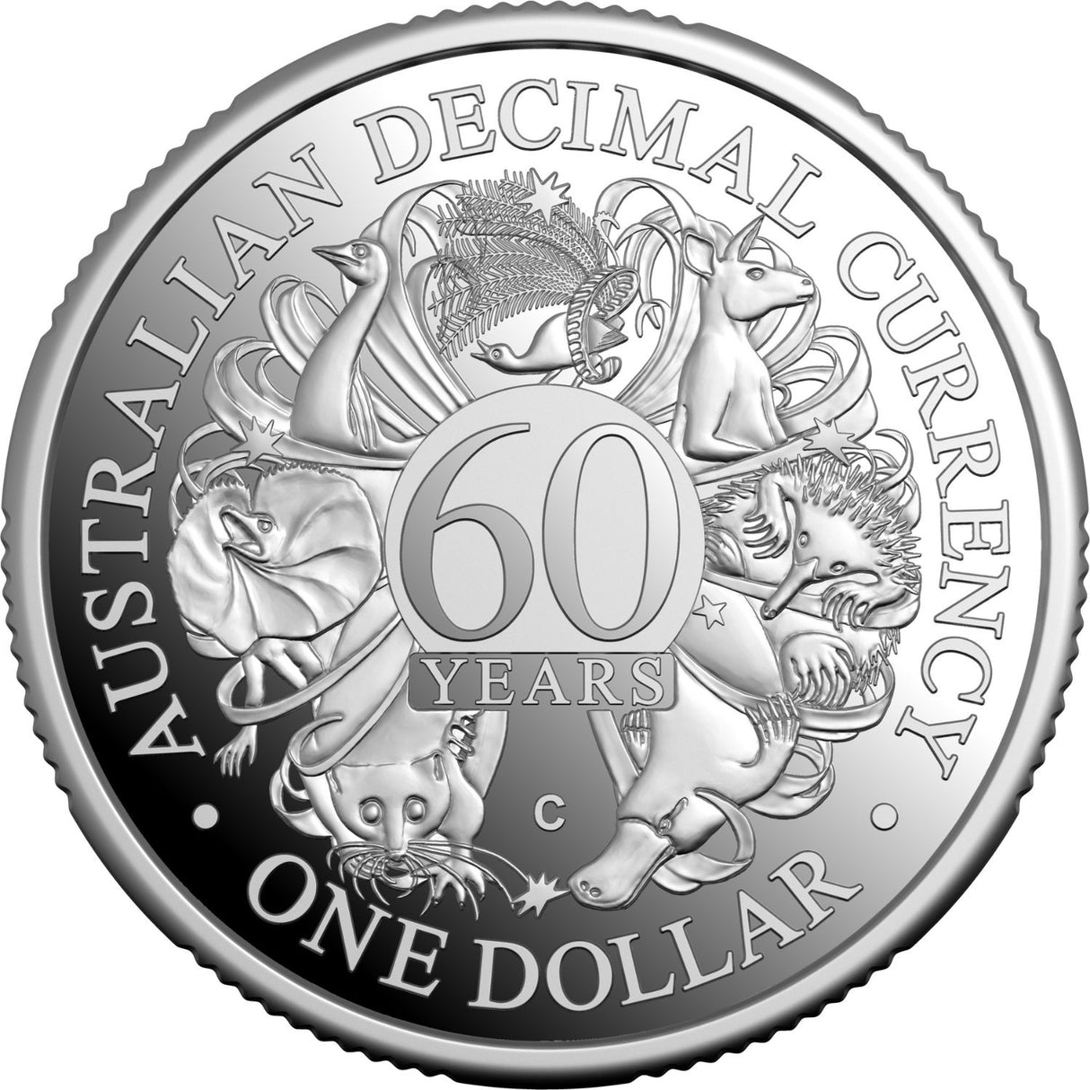 Australia 60th Anniversary of Decimal Currency 2026 $1 C Mintmark Silver Proof Coin