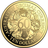 Australia 60th Anniversary of Decimal Currency 2026 $10 C Mintmark Gold Proof Coin