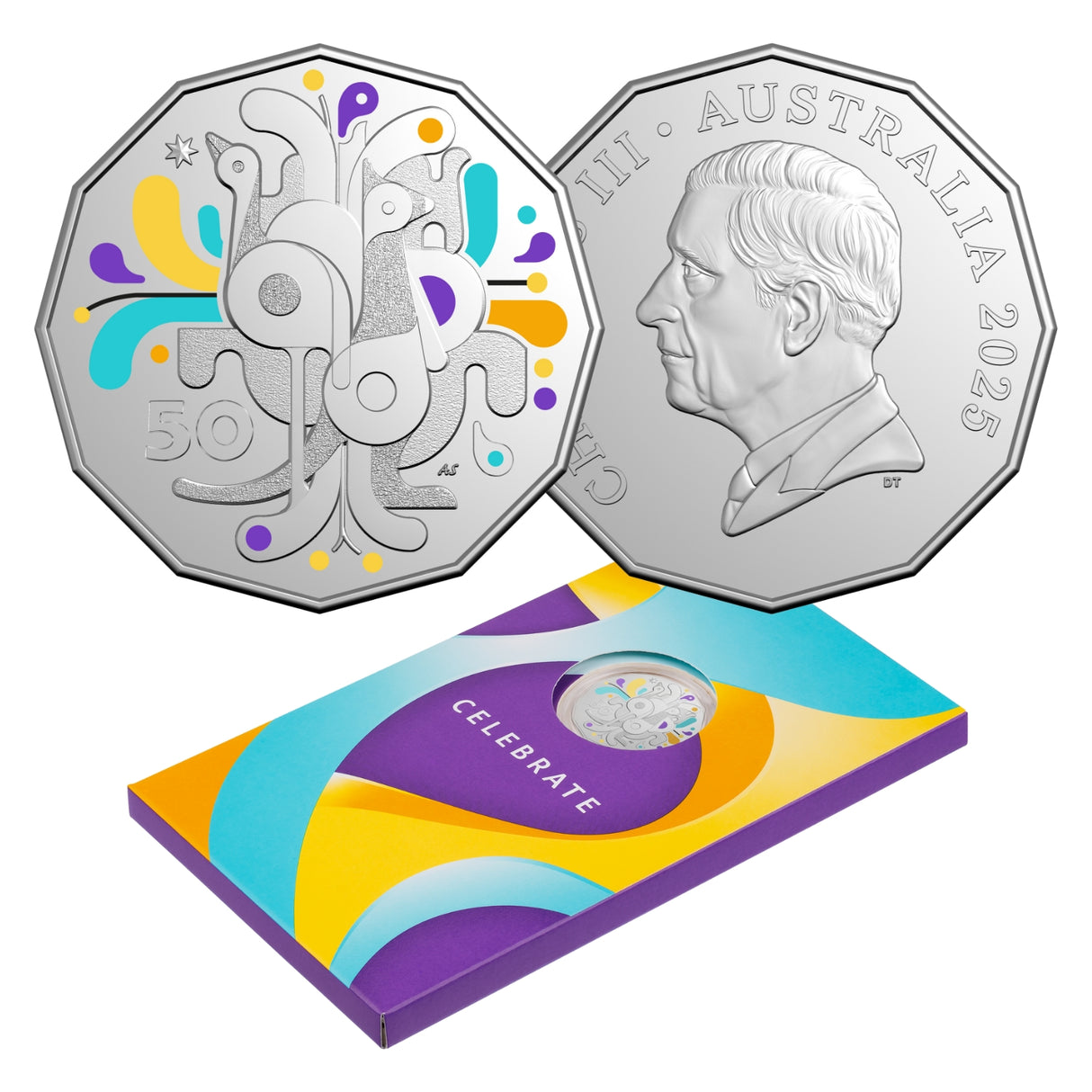 Australia Celebrations 2025 50c Colour Cupro-Nickel Uncirculated Coin