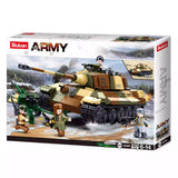 Model Brick Set Army Battle Of Budapest - The King Tiger Heavy Tank (930 Pieces)