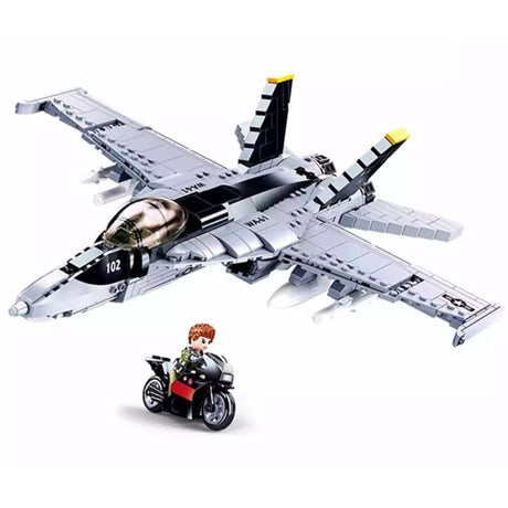 Model Brick Set Model Bricks F/A 18e Super Bumblebee (682 Pieces)