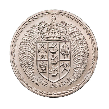 New Zealand Decimal Currency Introduction 1967 $1 Cupro-Nickel Uncirculated Coin