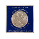 New Zealand Decimal Currency Introduction 1967 $1 Cupro-Nickel Uncirculated Coin