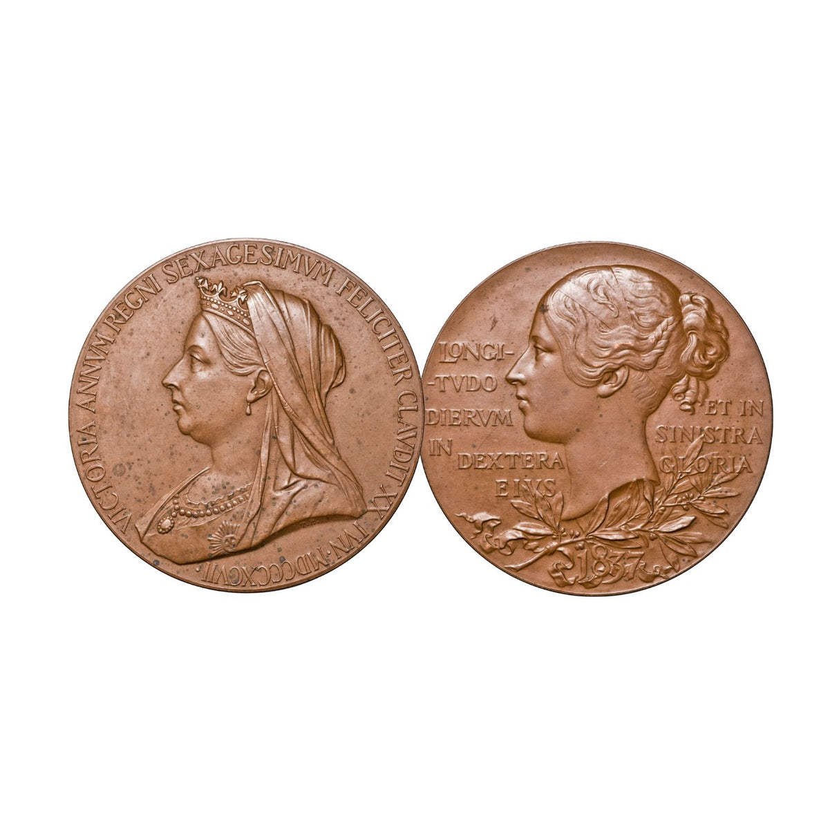 Great Britain Queen Victoria 1897 Diamond Jubilee Bronze Medal Extremely Fine