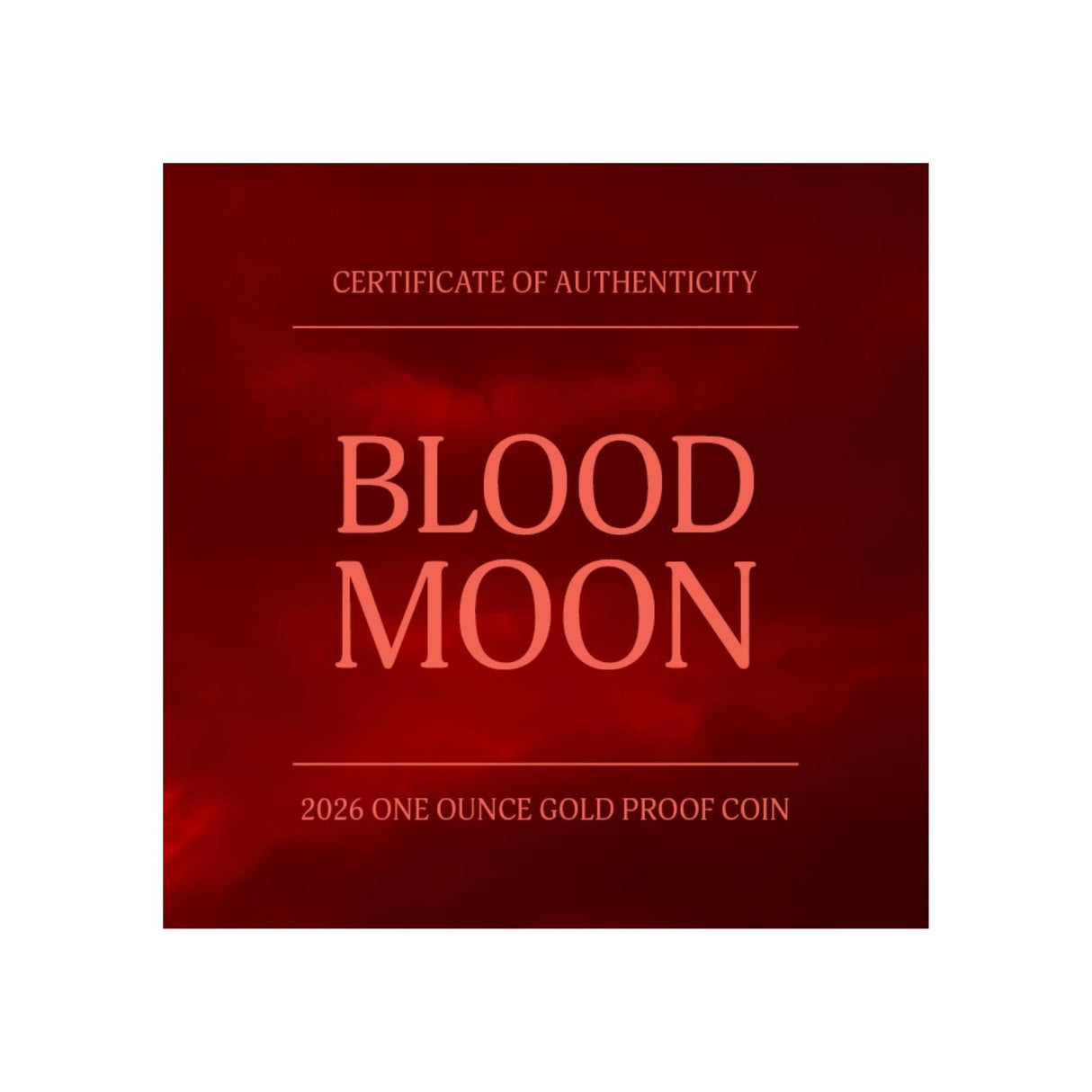 Blood Moon 2026 $100 1oz Gold Proof Coin