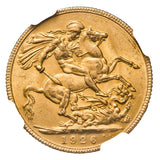 1926 Perth George V Gold Sovereign NGC MS62 Uncirculated