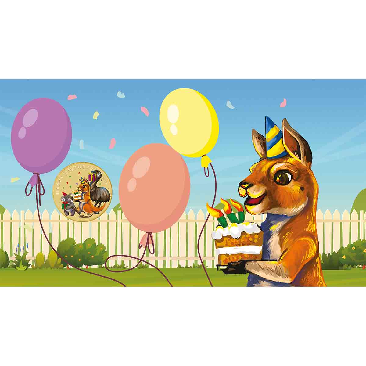 Australia Happy Birthday 2026 $1 Stamp & Coin Cover