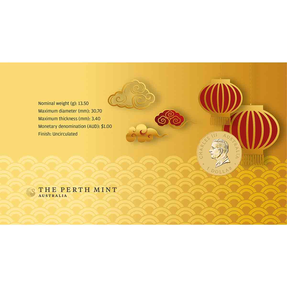 Lunar Year of the Horse 2026 $1 Stamp & Coin Cover