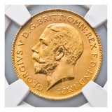 George V 1918P Gold Half Sovereign NGC MS61 (Uncirculated)